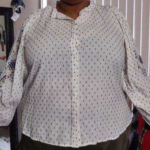 H&M long sleeve shirt with arm crochet detail